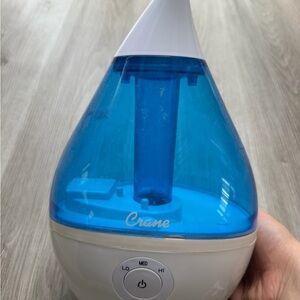 Crane Blue Cool Mist Humidifier - Compact Home Humidifier